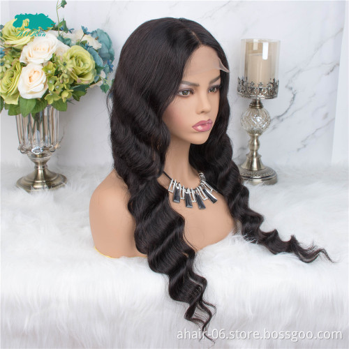 High Quality Virgin Brazilian Real Human Hair wig 4*4 Lace Wigs Loose Wave Hair wigs Unprocessed Human Hair Wigs for black women